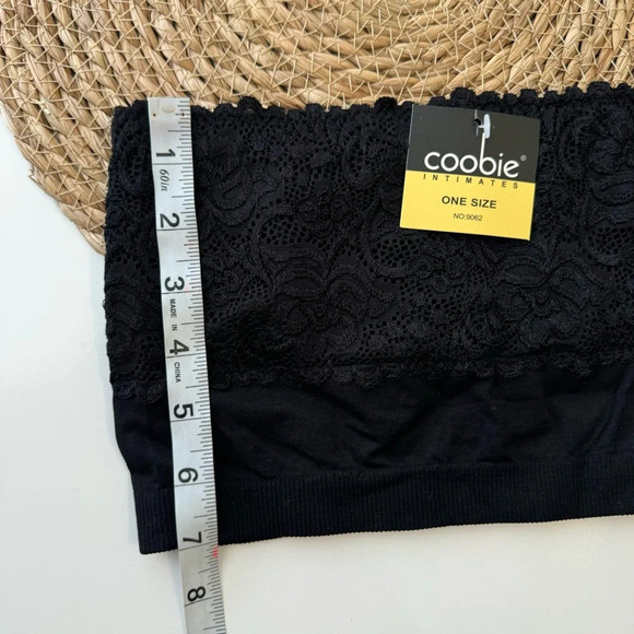 Coobie Women’s Floral Lace Strapless Bandeau Bra in Black One Size - Picture 5 of 7